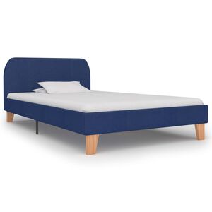 vidaXL Giroletto senza Materasso Blu 90x200 cm in Tessuto
