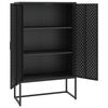 vidaXL Credenza Alta Nera 80x35x135 cm in Acciaio