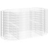 vidaXL Gabbione con Letto Rialzato in Ferro Zincato 200x100x100 cm