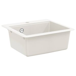 vidaXL Lavello 80% Quarzo e 20% Resina 470 x 440 mm Bianco