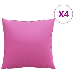 vidaXL Cuscini Scatter 4 pcs Rosa 40 x 40 cm Tessuto in Poliestere