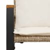 vidaXL panchina Beige e Bianco Crema 115 x 65 x 72 cm Rattan