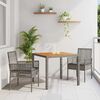 vidaXL Set da Pranzo per Giardino 3 pcs Grigio polyrattan