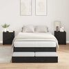 vidaXL Struttura letto con contenitore con cassetto Rovere Nero 120 cm