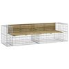vidaXL Panca da Giardino Design Gabbione 244x71x65,5cm Pino Impregnato