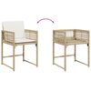 vidaXL Set da Pranzo da Giardino 13 pz con Cuscini Beige in Polyrattan