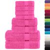 vidaXL Set ASciugamani SOLUND 8 pz Rosa 600 gsm
