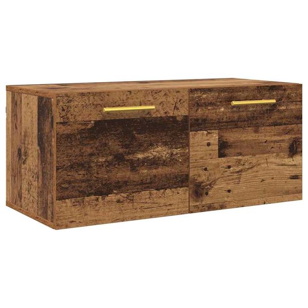 vidaXL Armadietto a muro Legno vecchio 80 x 36.5 x 35 cm