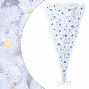 vidaXL Albero di Natale artificiale Bianco 240 cm PVC e Acciaio