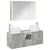 vidaXL Set di Armadi da Bagno 4 pcs Grigio Cemento