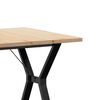 vidaXL Tavolo da Pranzo Telaio a Y 80x80x75,5 cm Legno Pino e Acciaio