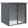 vidaXL Casetta per Cani con Tetto Nero 110x103x109 cm Acciaio Zincato