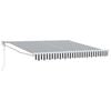 vidaXL Tenda da Sole Antracite e Bianca 3x2,5 m Tessuto e Alluminio