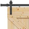 vidaXL Porta Scorrevole con Set Hardware 90x210 cm Legno Massello Pino