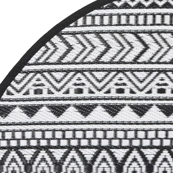 vidaXL Tappeto da Esterni ARAKIL Nero &Oslash;200 cm in PP
