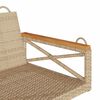 vidaXL Panchina a Dondolo Beige 109x62x40 cm in Polyrattan
