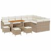 vidaXL Set Divano da Giardino 13 pz Beige polyrattan