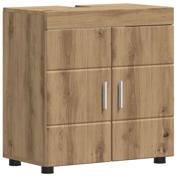 vidaXL Set di Armadi da Bagno TULUM Rovere artigianale 60 x 34 x 63 cm