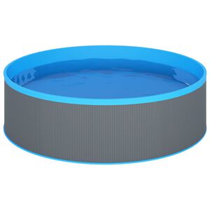 vidaXL Piscina Fuori Terra 350x90 cm Grigio