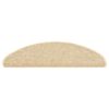 vidaXL Tappetini per scale 15 pz 65x21x4 cm Beige chiaro Semicircolari Grandi