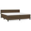 vidaXL Giroletto a Molle con Materasso Marrone Scuro 200x200cm Tessuto