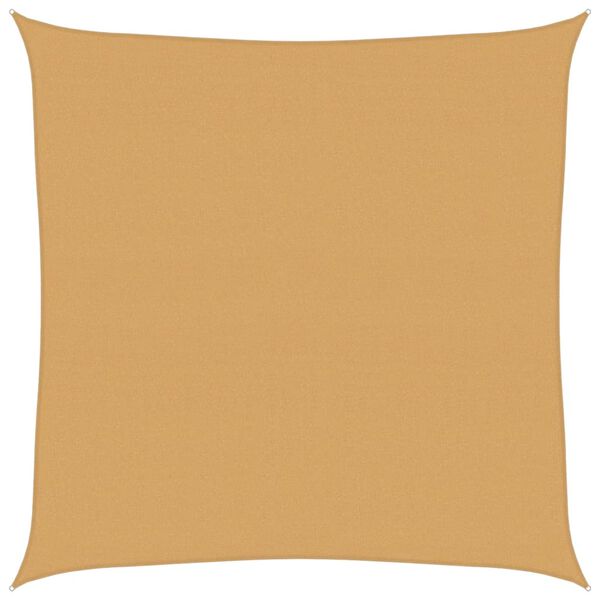 vidaXL Vela Parasole 160 g/m&sup2; Quadrata Sabbia 7x7 m in HDPE