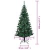 vidaXL Albero di Natale Artificiale Punte Iridescenti Verde 120 cm PVC