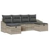 vidaXL Set Divano da Giardino 6 pz polyrattan