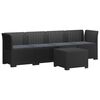 vidaXL Divano da Giardino a 4 Posti con Cuscini in Stile Rattan PP