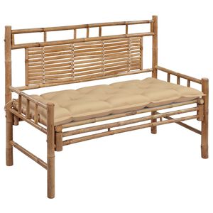 vidaXL Panchina da Giardino con Cuscino 120 cm in Bamb&ugrave;