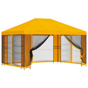 vidaXL Gazebo da giardino con pareti laterali 4 &times; 3 m Giallo