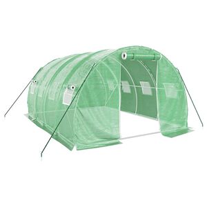 vidaXL Serra con Telaio in Acciaio Verde 12 m&sup2; 4x3x2 m
