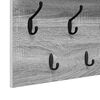 vidaXL Appendiabiti a muro Grigio Sonoma 60 x 40 x 12 cm