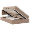 vidaXL Letto con contenitore e materasso Cappuccino 120 x 200 cm