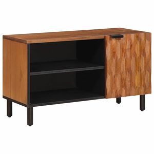vidaXL Mobile TV con porta Finitura Marrone Acacia 80 x 33 x 46 cm