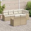 vidaXL Set Divano da Giardino Beige polyrattan