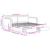 vidaXL Divano Letto Estraibile Cassetti Grigio Chiaro 100x200 Tessuto