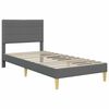 vidaXL Struttura letto con materasso Grigio scuro 90 x 190 cm Tessuto