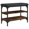 vidaXL Panca Porta Scarpe Rovere Fumo 62x32x47 cm in Legno Multistrato