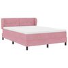 vidaXL Letto a molle con materasso Rosa 140 x 190 cm Velluto