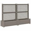 vidaXL Grande vaso con trellis 2 pz PP Grigio