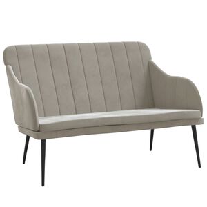 vidaXL Panca Grigio Chiaro 110x76x80 cm in Velluto