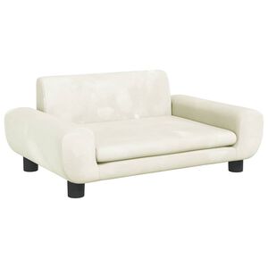 vidaXL Lettino per Cani Crema 70x45x33 cm in Velluto