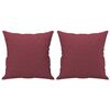 vidaXL Divano a 2 Posti con Cuscini Rosso Vino 140 cm in Tessuto