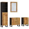 vidaXL Set Mobili da Bagno 4 pz in Legno Massello di Mango