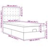 vidaXL Struttura Letto Pouf con Materassi 100x200 cm Velluto