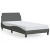 vidaXL Giroletto Dover Grigio Scuro 100x200 cm Tessuto