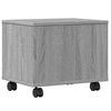 vidaXL Supporto per Stampante con Ruote Grigio Sonoma 41x32x34,5 cm