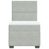 vidaXL Giroletto a Molle con Materasso Grigio Chiaro 90x190 cm Velluto
