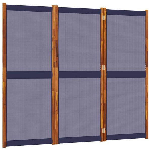 vidaXL Divisorio a 3 Pannelli Blu Scuro 210x180 cm